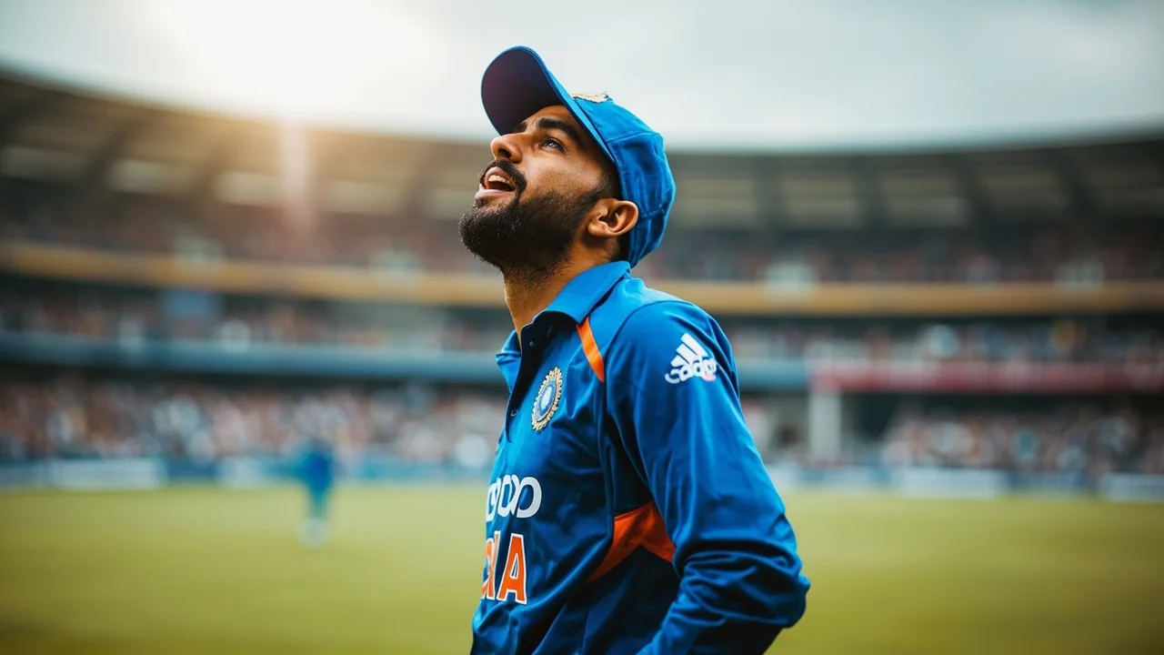 Wide view of an Indian Test venue in soft afternoon light with the stands filling in for a marquee red-ball fixture, used to illustrate Ajinkya Rahane's retirement from international cricket on 30 July 2026