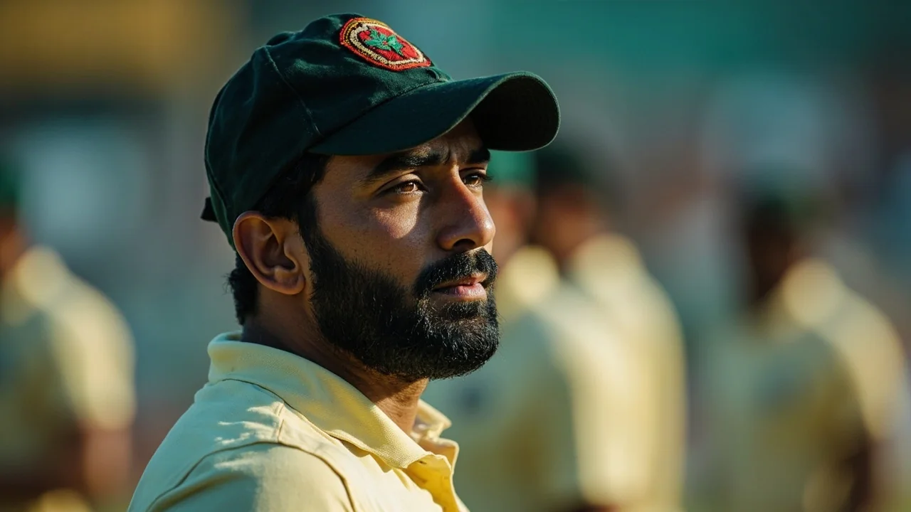 Tight sideline action frame of an Indian support-staff member running a high-intensity catching drill during a training session, foregrounded to reflect the new fielding-coach appointment