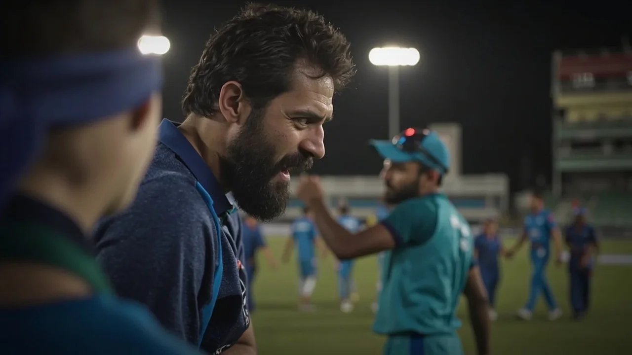 A team analyst reviews bowling lengths on a laptop pitch map during a pre-series planning session, the kind of medical-and-selection read every franchise's backroom staff worked through before the 28 March IPL 2026 opener